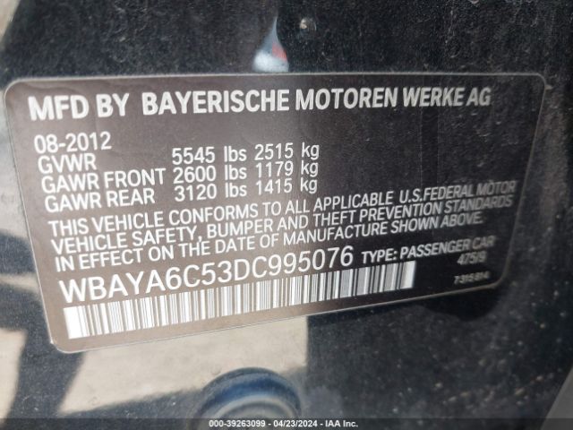 Photo 8 VIN: WBAYA6C53DC995076 - BMW 740I 