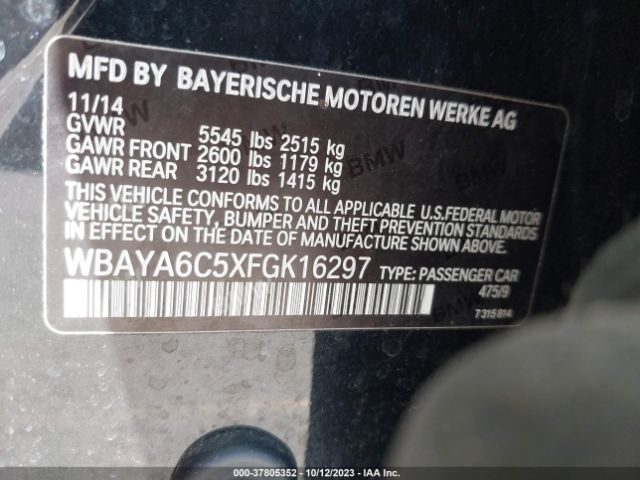 Photo 8 VIN: WBAYA6C5XFGK16297 - BMW 740I 