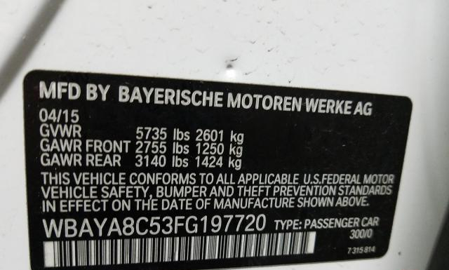 Photo 9 VIN: WBAYA8C53FG197720 - BMW 750I 