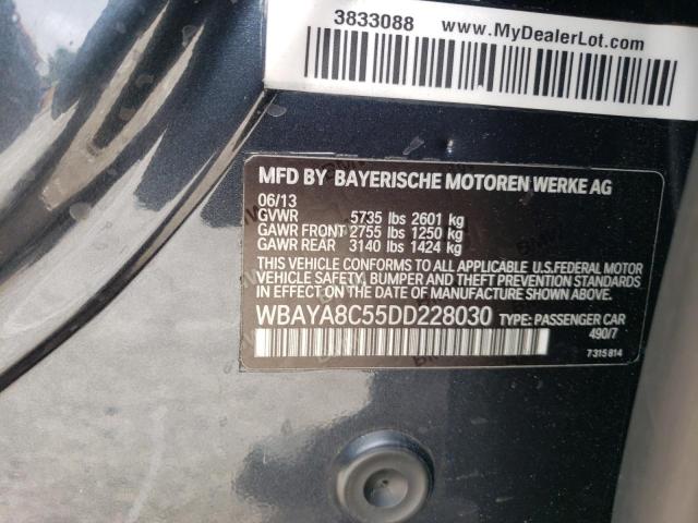 Photo 11 VIN: WBAYA8C55DD228030 - BMW 7 SERIES 