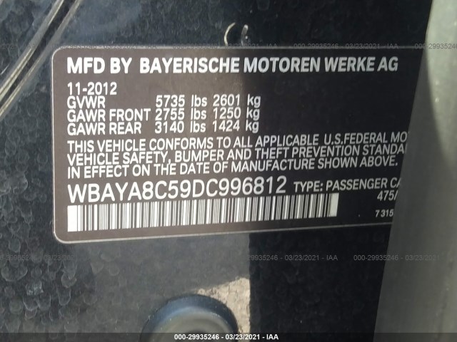 Photo 8 VIN: WBAYA8C59DC996812 - BMW 7 