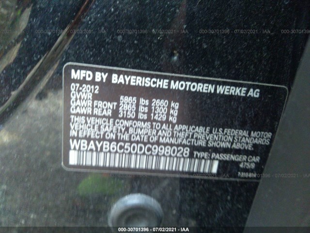 Photo 8 VIN: WBAYB6C50DC998028 - BMW 7 