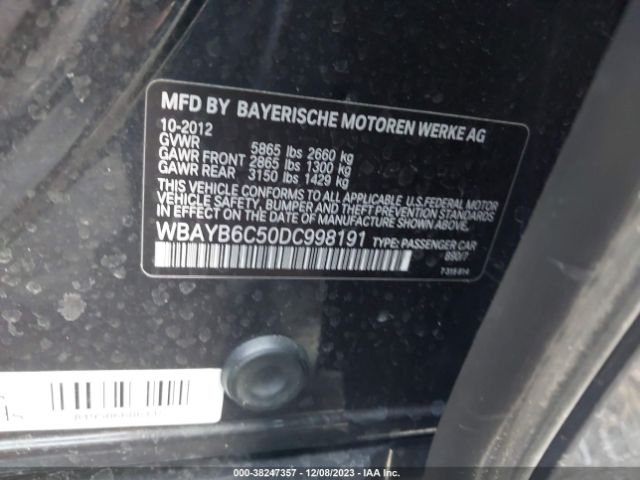 Photo 8 VIN: WBAYB6C50DC998191 - BMW 750I 