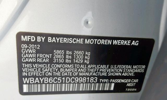 Photo 9 VIN: WBAYB6C51DC998183 - BMW 750I 