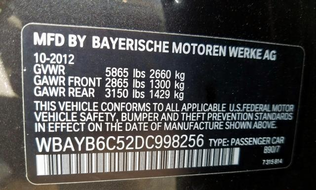 Photo 9 VIN: WBAYB6C52DC998256 - BMW 750I 