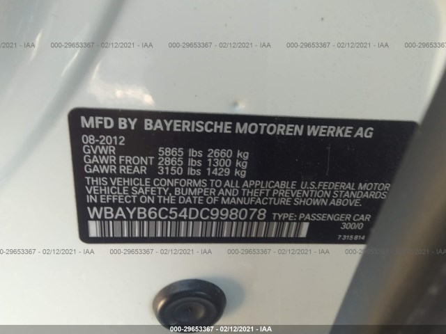 Photo 8 VIN: WBAYB6C54DC998078 - BMW 7 