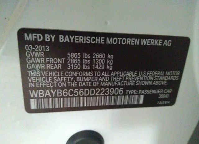 Photo 8 VIN: WBAYB6C56DD223906 - BMW 7 SERIES 