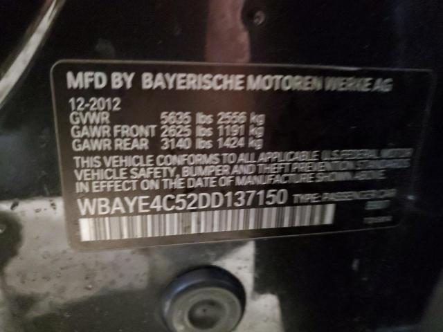 Photo 12 VIN: WBAYE4C52DD137150 - BMW 7 SERIES 