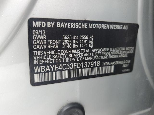 Photo 11 VIN: WBAYE4C53ED137918 - BMW 7 SERIES 