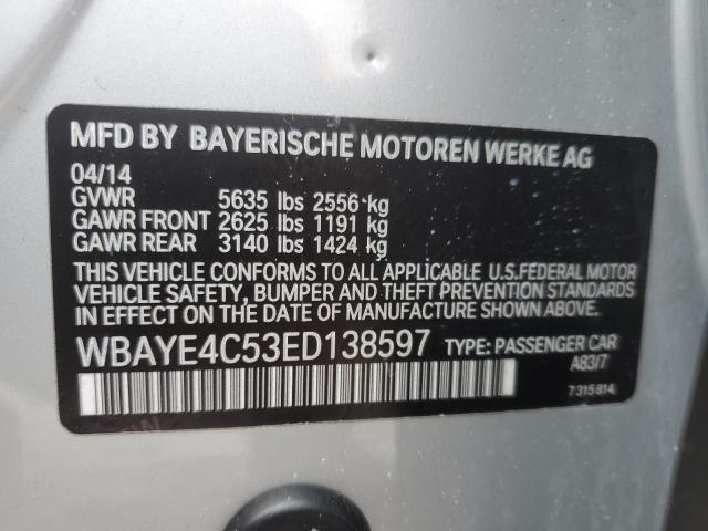 Photo 11 VIN: WBAYE4C53ED138597 - BMW 7 SERIES 