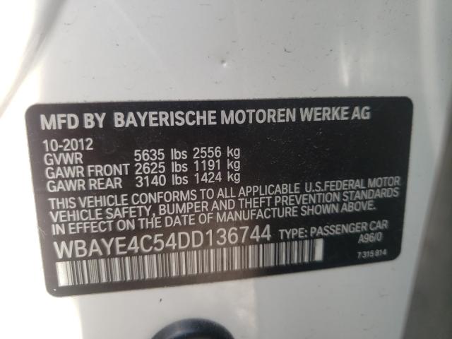 Photo 9 VIN: WBAYE4C54DD136744 - BMW 740 LI 