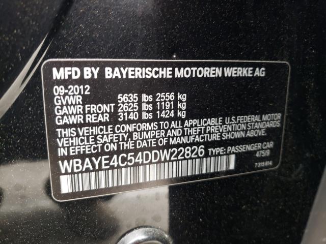 Photo 9 VIN: WBAYE4C54DDW22826 - BMW 740 LI 