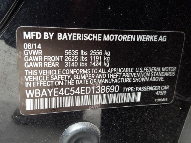 Photo 9 VIN: WBAYE4C54ED138690 - BMW 740 LI 