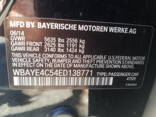 Photo 9 VIN: WBAYE4C54ED138771 - BMW 740 LI 