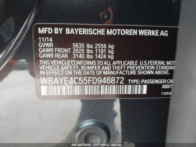 Photo 8 VIN: WBAYE4C55FD946872 - BMW 740LI 