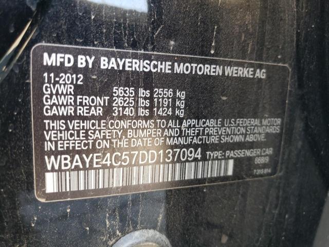 Photo 9 VIN: WBAYE4C57DD137094 - BMW 740 LI 