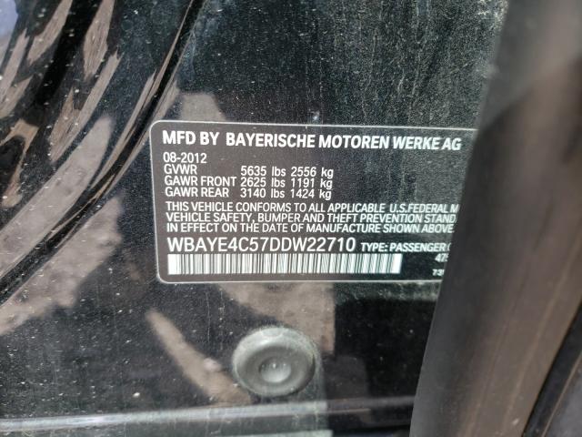 Photo 9 VIN: WBAYE4C57DDW22710 - BMW 740 LI 