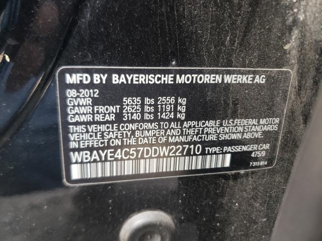 Photo 9 VIN: WBAYE4C57DDW22710 - BMW 740 LI 