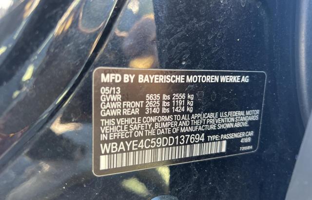 Photo 9 VIN: WBAYE4C59DD137694 - BMW 740 LI 