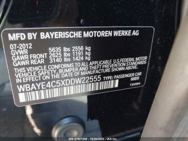 Photo 8 VIN: WBAYE4C5XDDW22555 - BMW 740LI 