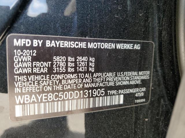 Photo 12 VIN: WBAYE8C50DD131905 - BMW 750 LI 