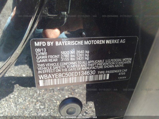 Photo 8 VIN: WBAYE8C50ED134630 - BMW 7 