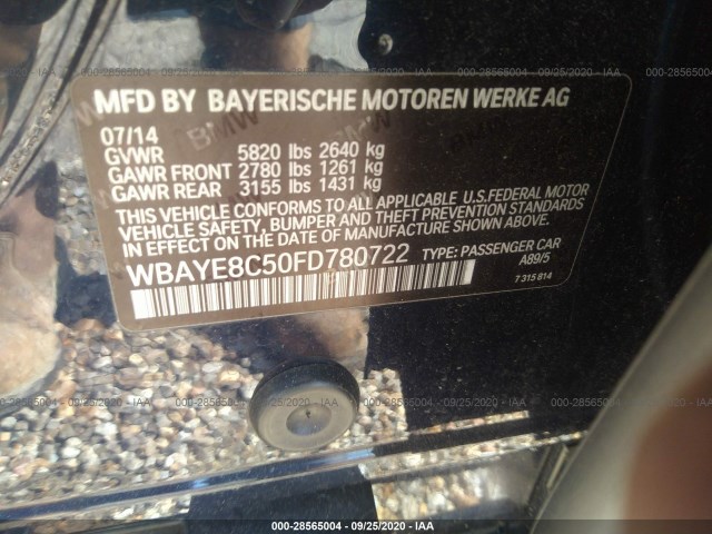 Photo 8 VIN: WBAYE8C50FD780722 - BMW 7 