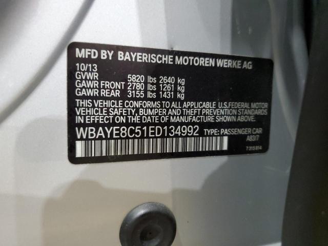 Photo 11 VIN: WBAYE8C51ED134992 - BMW 750 LI 