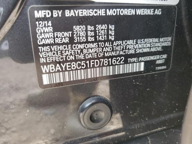 Photo 11 VIN: WBAYE8C51FD781622 - BMW 7 SERIES 