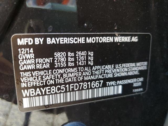 Photo 9 VIN: WBAYE8C51FD781667 - BMW 750 LI 