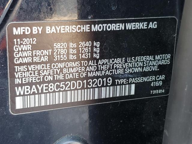 Photo 9 VIN: WBAYE8C52DD132019 - BMW 750 LI 