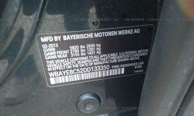 Photo 8 VIN: WBAYE8C52DD133350 - BMW 750I 