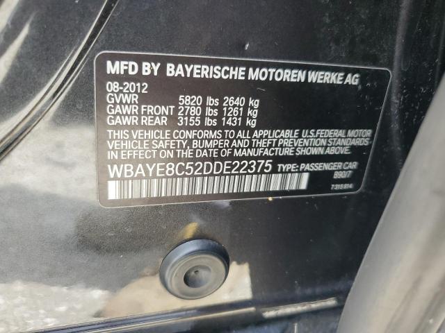 Photo 11 VIN: WBAYE8C52DDE22375 - BMW 750 LI 