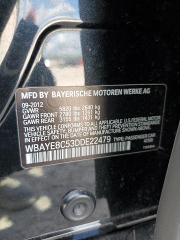 Photo 11 VIN: WBAYE8C53DDE22479 - BMW 7 SERIES 