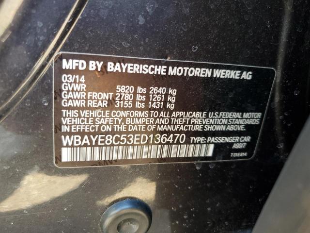 Photo 11 VIN: WBAYE8C53ED136470 - BMW 750 LI 