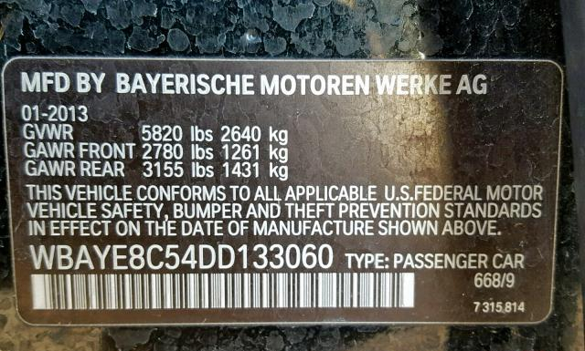 Photo 9 VIN: WBAYE8C54DD133060 - BMW 750 LI 