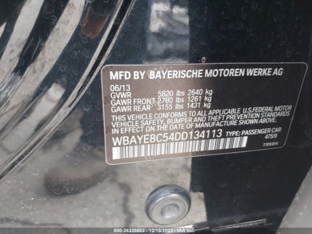 Photo 8 VIN: WBAYE8C54DD134113 - BMW 750LI 