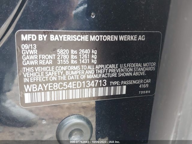 Photo 8 VIN: WBAYE8C54ED134713 - BMW ALPINA B7 