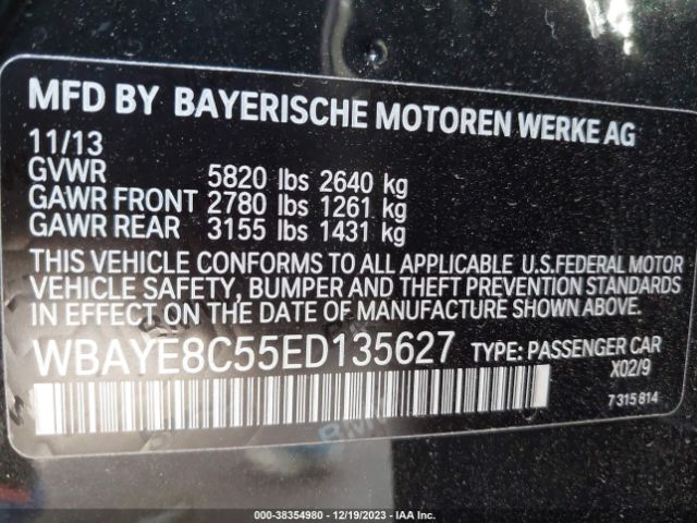 Photo 8 VIN: WBAYE8C55ED135627 - BMW ALPINA B7 