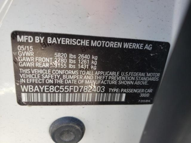 Photo 9 VIN: WBAYE8C55FD782403 - BMW 750 LI 