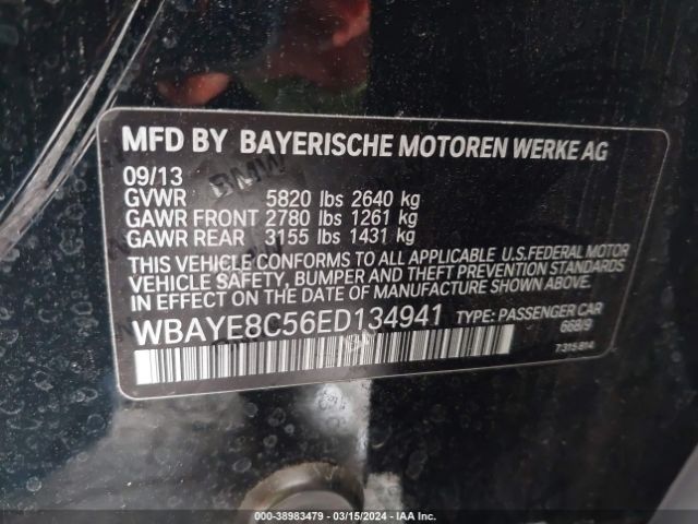 Photo 8 VIN: WBAYE8C56ED134941 - BMW ALPINA B7 