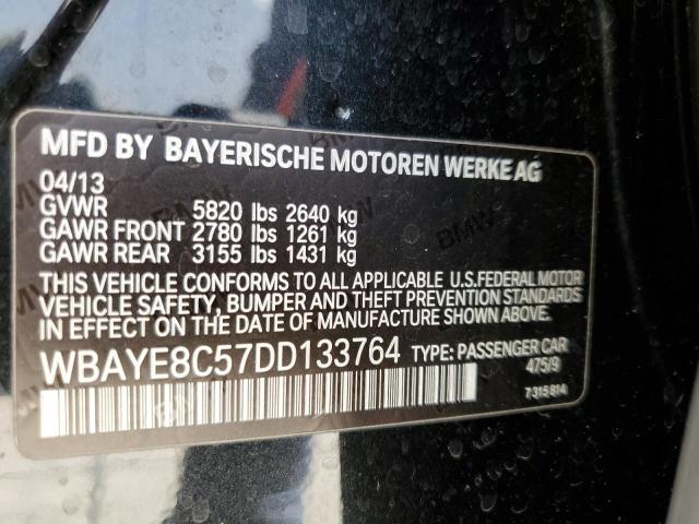 Photo 9 VIN: WBAYE8C57DD133764 - BMW 750 LI 