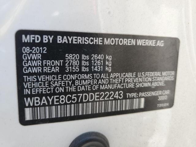 Photo 11 VIN: WBAYE8C57DDE22243 - BMW 750 LI 