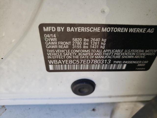 Photo 9 VIN: WBAYE8C57ED780313 - BMW 750 LI 