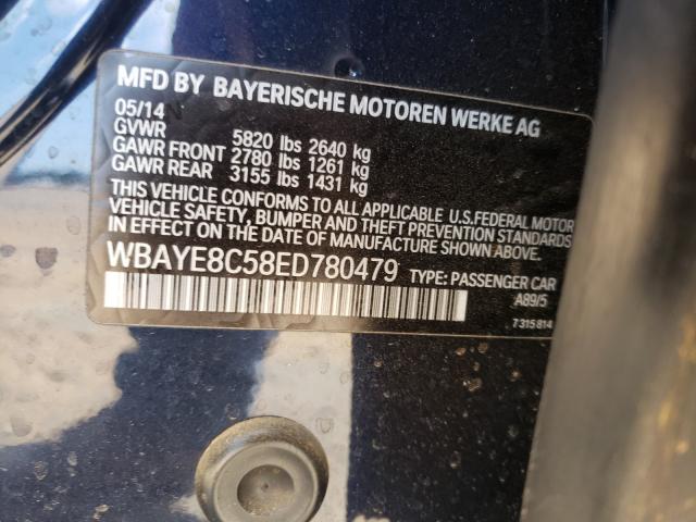 Photo 9 VIN: WBAYE8C58ED780479 - BMW 750 LI 