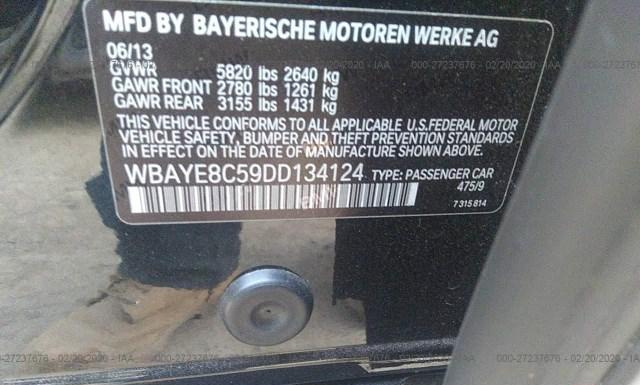 Photo 8 VIN: WBAYE8C59DD134124 - BMW 750I 