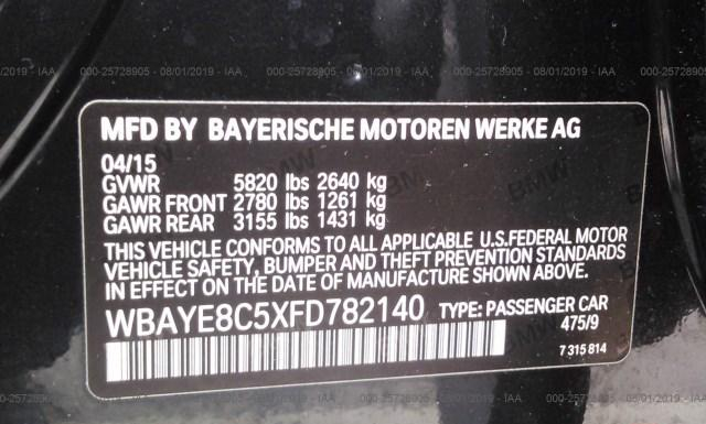 Photo 8 VIN: WBAYE8C5XFD782140 - BMW 750I 