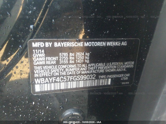 Photo 8 VIN: WBAYF4C57FGS99032 - BMW 7 