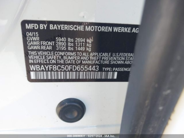 Photo 8 VIN: WBAYF8C50FD655443 - BMW 750LI 