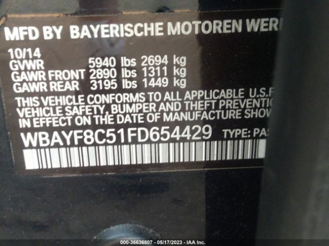 Photo 8 VIN: WBAYF8C51FD654429 - BMW 750LI 